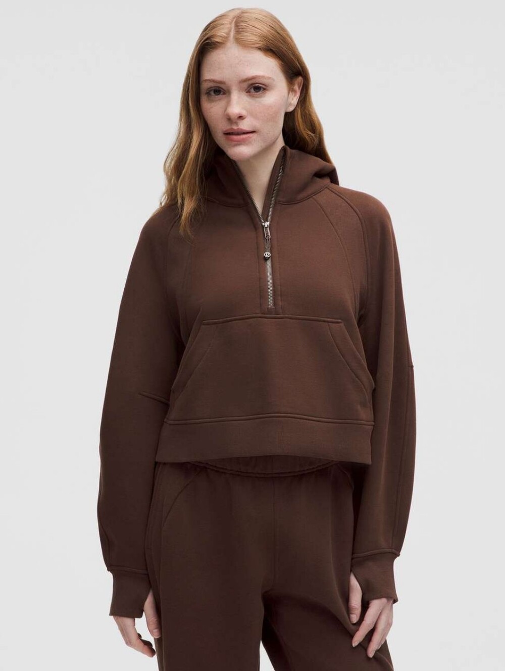 Lululemon Scuba Oversized Half-Zip Hoodie Lava Cake
